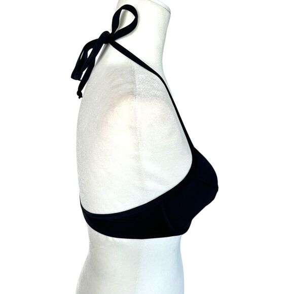 Victoria's Secret Black Swimsuit Bra Bikini Top Halter Underwire Padded 34D - Picture 5 of 7